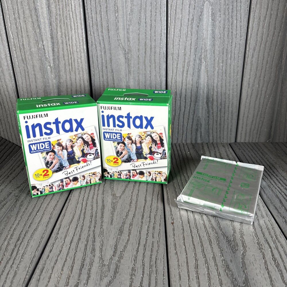 Fujifilm Instax Wide Instant Film 2 Twin Packs 40 Sheets Expired 2017